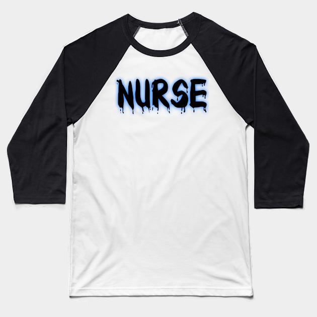 Creepy Nurse Baseball T-Shirt by Spaceboyishere